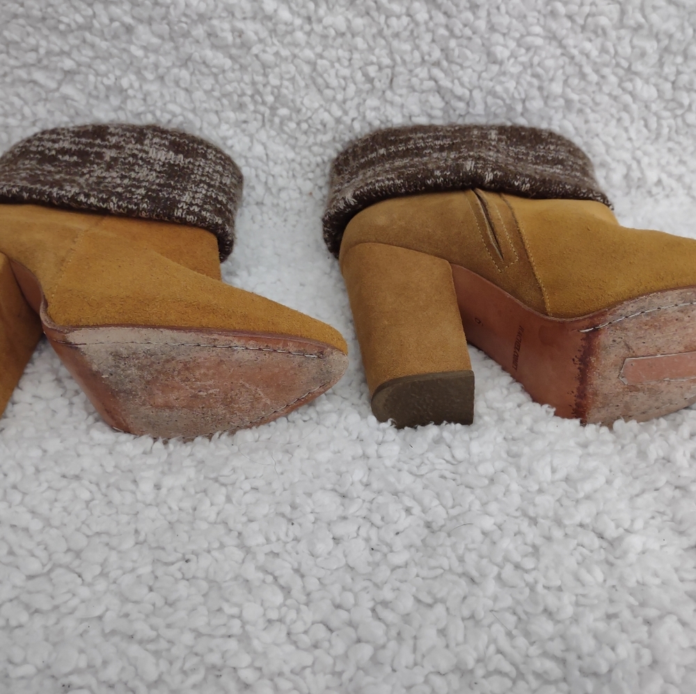 Rachel Comey Suede Wool Knit Cuffed Booties Sz 6 - Picture 5 of 10